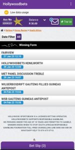 Hollywoodbets Data free App Download Horse Racing