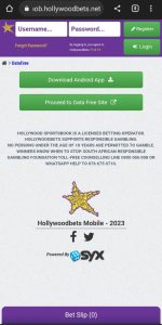 Hollywoodbets Data free App Download Page