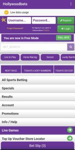 Hollywoodbets Data free App Download home page