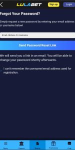 Lulabet Forgot Password