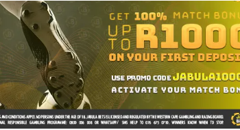 Jabula Bets R1 000 First Deposit Match Bonus
